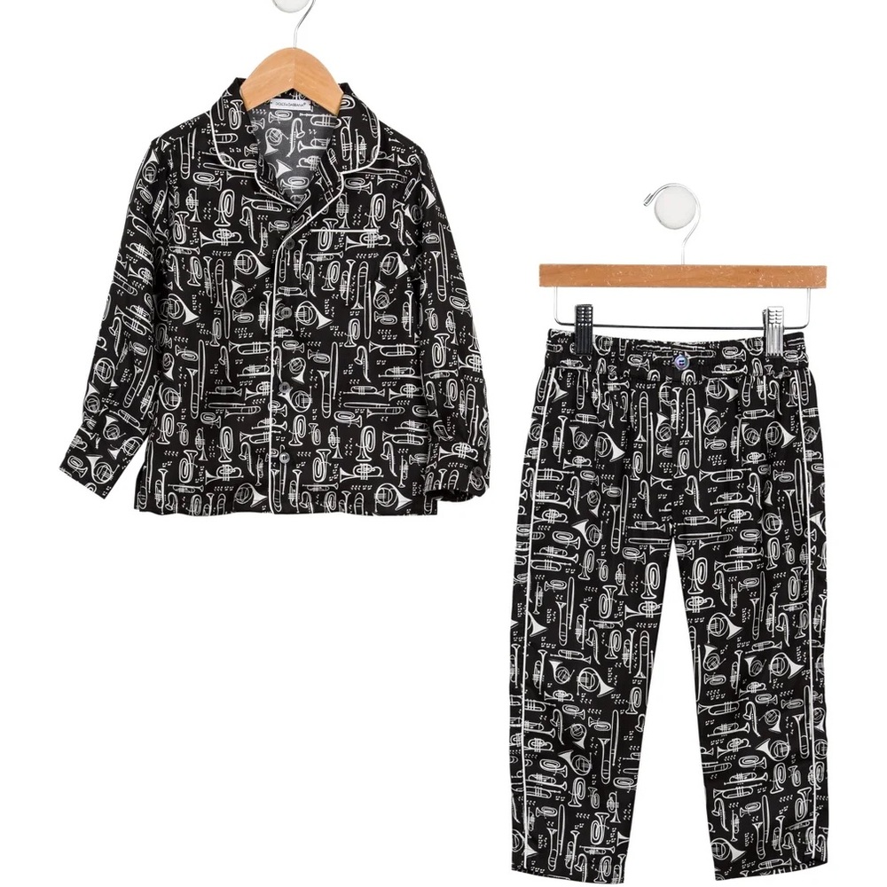 DOLCE & GABBANA Boys' Graphic Printed Shirt and Bottoms Set